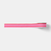 Roze en rode strepen grosgrain lint (Voorkant)