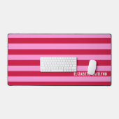 Roze en rode strepen patroon gepersonaliseerd bureaumat (Keyboard & Muis)