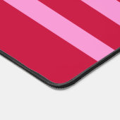 Roze en rode strepen patroon gepersonaliseerd bureaumat (Hoek)