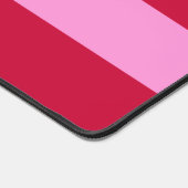 Roze en rode strepen patroon gepersonaliseerd bureaumat (Hoek)