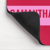 Roze en rode strepen patroon gepersonaliseerd muismat (Hoek)
