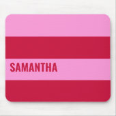 Roze en rode strepen patroon gepersonaliseerd muismat (Voorkant)