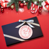 roze en Rode strik Dank u zakelijk Sticker