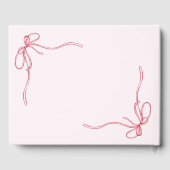Roze en rode strik meisje Baby shower Gastenboek (Achterkant)