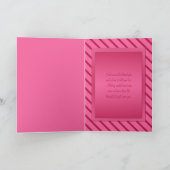 Roze en rode striptekening - Hartelijk dank Bedankkaart (Binnen)