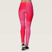 Roze en rode stropdas-kleurstof leggings (Achterkant)