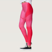 Roze en rode stropdas-kleurstof leggings (Links)