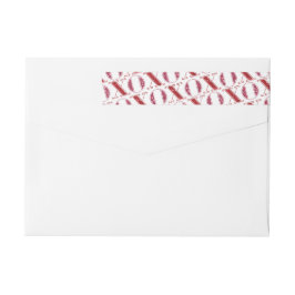 Roze en rode tablet XOXO Valentijnsdag Etiket