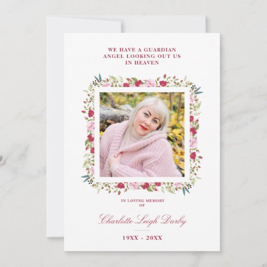 Roze en rode tinten botanische bloemenslingers fot (Voorkant)