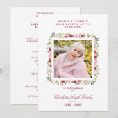 Roze en rode tinten botanische bloemenslingers fot (Voorkant / Achterkant)