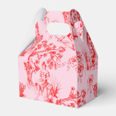 Roze en Rode Toile de Jouy Sweet 16 Bedankdoosjes (Achterkant)