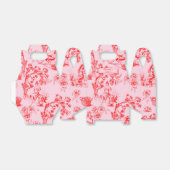 Roze en Rode Toile de Jouy Sweet 16 Bedankdoosjes (Uitgevouwen)