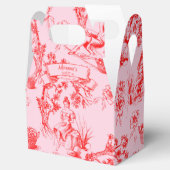 Roze en Rode Toile de Jouy Sweet 16 Bedankdoosjes (Geopend)