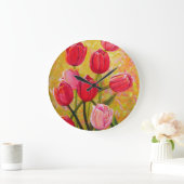 Roze en rode Tulpen schilderen Grote Klok (Huis)