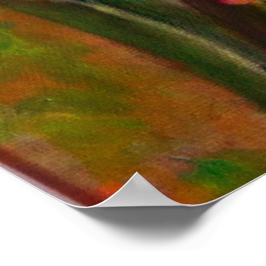 Roze en rode Tulpen schilderen Poster (Hoek)