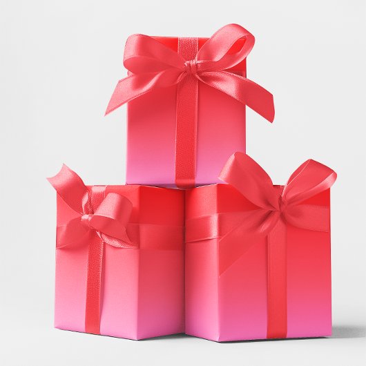 Roze en Rode Valentijn Gradiënt Cadeaupapier