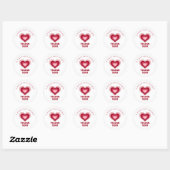 Roze en Rode Valentijnsdag Baby shower Stickers (Vel)