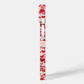 Roze en rode Valentijnsdag harten iPhone case (Achterkant / Links)