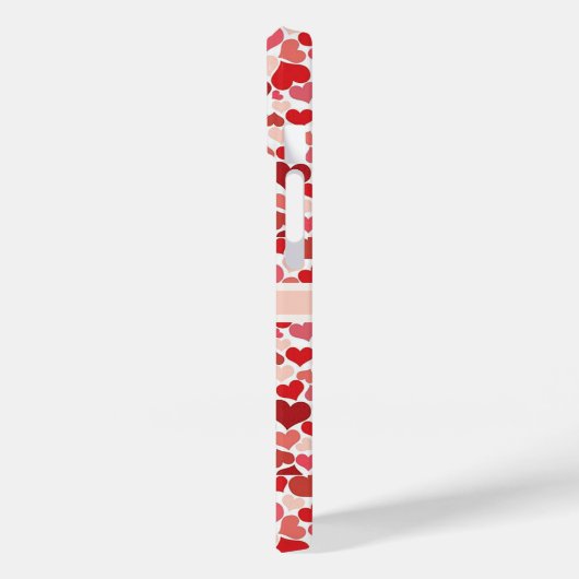 Roze en rode Valentijnsdag harten iPhone case (Achterkant / Links)