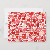 Roze en Rode Valentijnsdag Kaart (Achterkant)