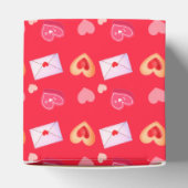 Roze en rode Valentijnsdag Treats & Love Letter Bedankdoosjes (Bovenkant)