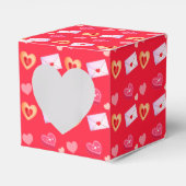 Roze en rode Valentijnsdag Treats & Love Letter Bedankdoosjes (Voorkant Zijde)