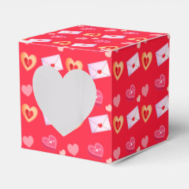 Roze en rode Valentijnsdag Treats & Love Letter Bedankdoosjes