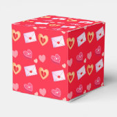 Roze en rode Valentijnsdag Treats & Love Letter Bedankdoosjes (Achterkant)