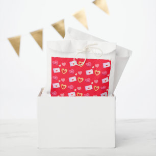 Roze en rode Valentijnsdag Treats & Love Letter Bedankzakje