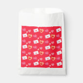 Roze en rode Valentijnsdag Treats & Love Letter Bedankzakje (Voorkant)