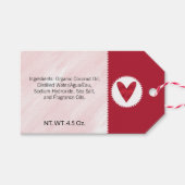 💖 Roze en rode Valentijnsdag zeep Cadeaulabel (Voorkant (Horizontaal))