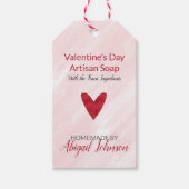 Roze en rode  💖 Valentijnsdagzeep Cadeaulabel (Voorkant)