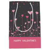 Roze en rode Valentijnse harten Medium Cadeauzakje (Voorkant)