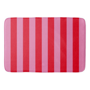 Roze en Rode Verticale Strepen Badmat