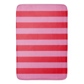 Roze en Rode Verticale Strepen Badmat (Voorkant Verticaal)