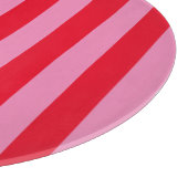 Roze en Rode Verticale Strepen Snijplank (Hoek)