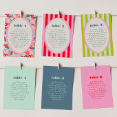 Roze en Rode Vetgedrukte Typografie Tafel Zitting