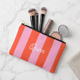 Roze en Rode Vette Strepen Monogram Etui