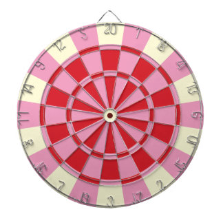 Roze en rode vintage dartbord