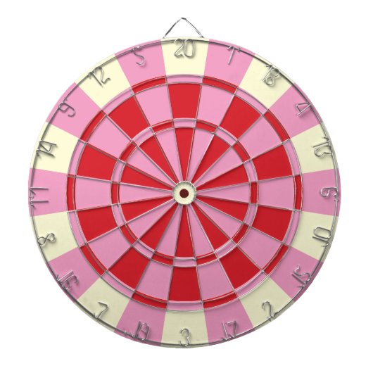 Roze en rode vintage dartbord (Voorkant)