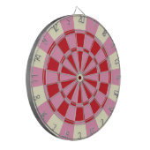 Roze en rode vintage dartbord (Voorkant Links)