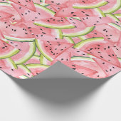 Roze en rode watermeloen patroon cadeaupapier (Hoek)