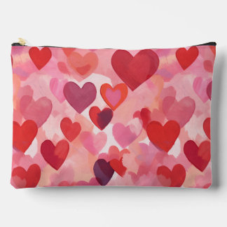 Roze en rode waterverf harten Romantische Coquette Etui