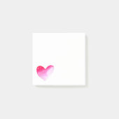 Roze en rode waterverf pop valentijn post-it® notes (Voorkant)
