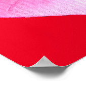 Roze en rode waterverf pop valentijn poster (Hoek)