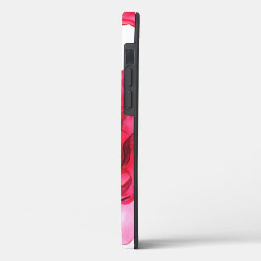 Roze en rode Waterverf Rozen op wit Case-Mate iPhone Case (Achterkant / Links)