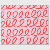 Roze en rood Abstract omslagpapier Cadeaupapier (Vlak)