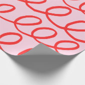 Roze en rood Abstract omslagpapier Cadeaupapier (Hoek)