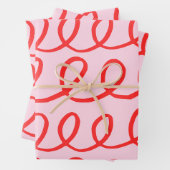 Roze en rood Abstract omslagpapier Inpakpapier Vel (In situ)