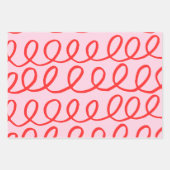 Roze en rood Abstract omslagpapier Inpakpapier Vel (Voorkant)